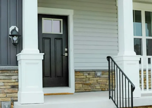 craftsman-style-black-door-rossland-bc